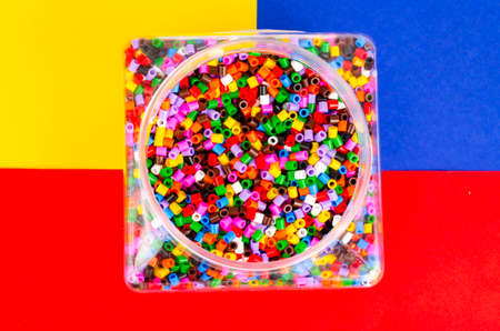 Children's thermal mosaic on colorful backgroundの写真素材