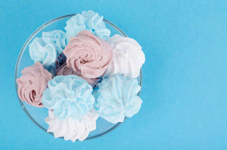 Meringue colored sugar air tasty. Studio Photoの写真素材