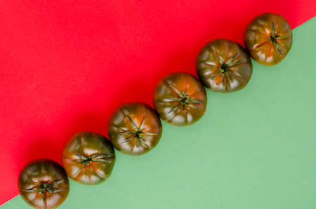 Fresh delicious tomatoes Solanum lycopersicum 'Raf'. Studio Photoの写真素材