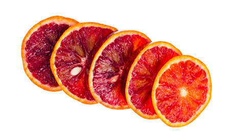Orange red sweet ripe juicy sliced. Studio Photoの写真素材