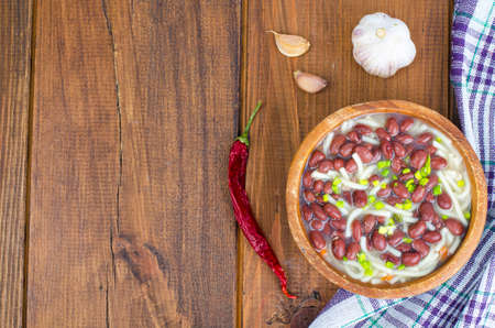 Vermicelli soup with red beans. Studio Photoの写真素材