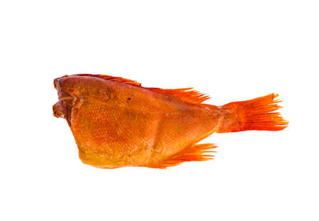 Smoked Red Sea Bass isolated on white