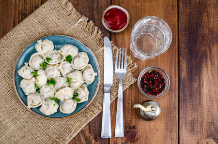 Boiled meat ravioliの写真素材