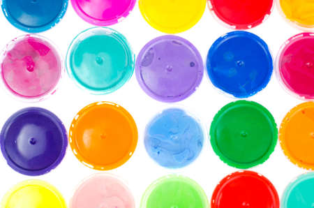 Color plasticine in jarsの写真素材