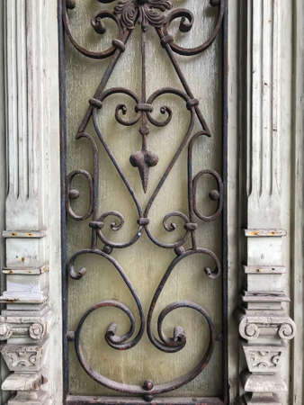 Element of an old vintage metal gratingの写真素材