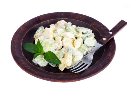 German potato salad isolated on white background. Studio Photoの写真素材