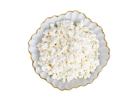 Homemade cottage cheese, dairy products. Studio Photoの写真素材