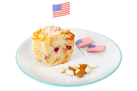 Traditional homemade pastries cupcake for Independence Day. Studio Photo