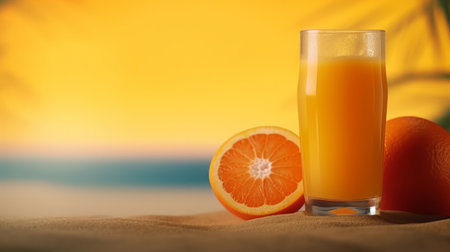 orange juice. Illustration Generative AIの素材