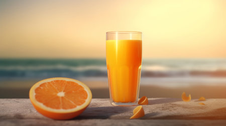 orange juice. Illustration Generative AIの素材