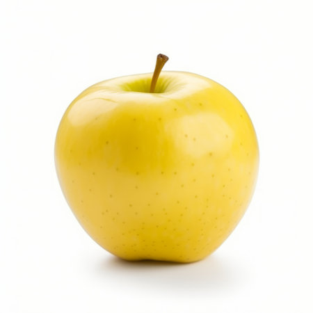 Yellow apple isolated. Illustration Generative AIの素材