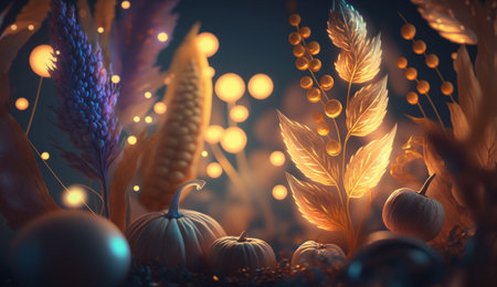 Harvest luxury background. Illustration Generative AIの素材
