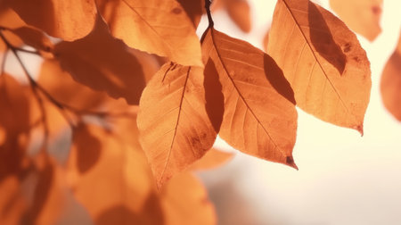 Autumn Leaves Background Illustration Generative AIの素材