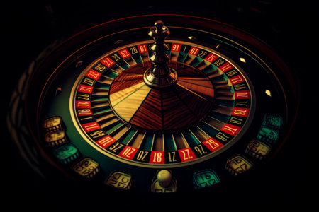 Casino roulette background. Illustration Generative AIの素材