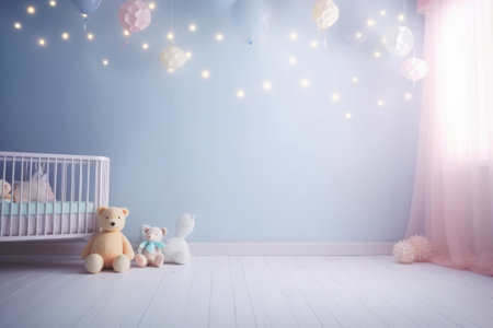 Children's room design. Illustration Generative AIの素材