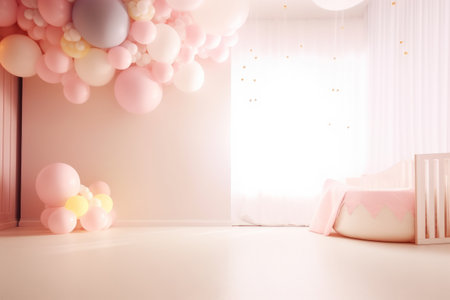 Children's room design. Illustration Generative AIの素材