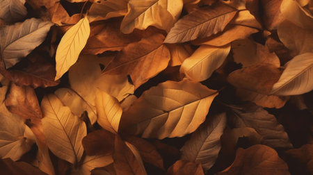 Autumn Leaves Background Illustration Generative AIの素材