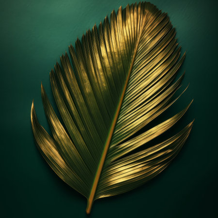 Palm leaf background. Illustration Generative AIの素材