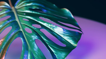 monstera leaf background. Illustration AI Generativeの素材