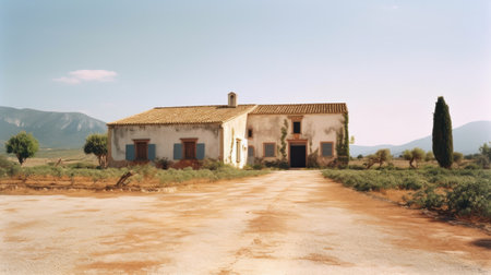 modern villa. Illustration Generative AIの素材