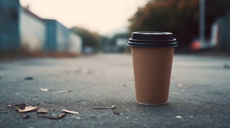 Coffee to go cup template Illustration Generative AIの素材