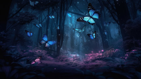 dream magic forest. Illustration Generative AIの素材