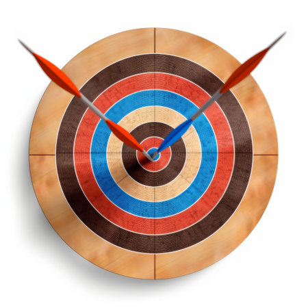 Target with arrow. Illustration Generative AIの素材