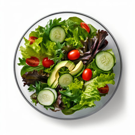 Green fresh salad isolated. Illustration Generative AIの素材