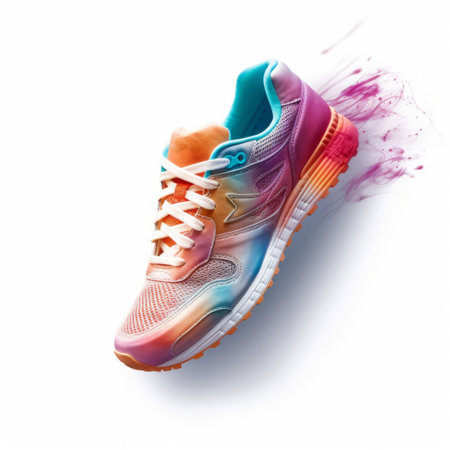 Noname brand sneaker on white. Illustration Generative AIの素材