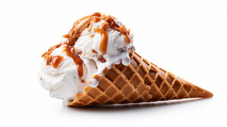 Sweet ice cream. Illustration Generative AIの素材