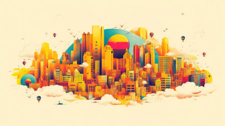 Independencia de Colombia holiday background Illustration Generative AIの素材