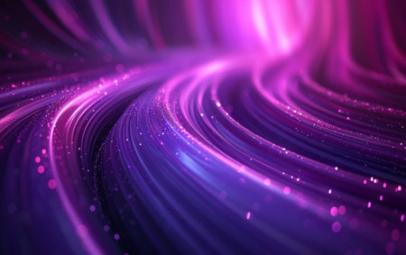 purple abstract light track.の素材