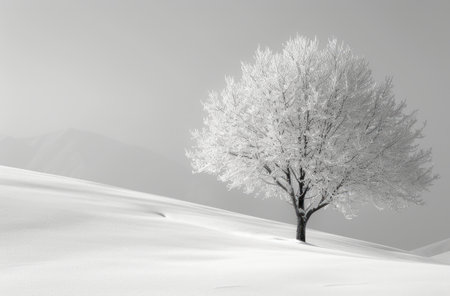 a white image background with a lit tree.の素材