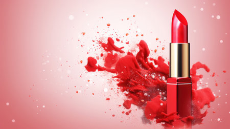 Commercial Cover Design of lipstick with copy spaceの素材