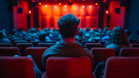 Film buffs applaud independent cinema, savoring thought-provoking narratives and innovative storytelling.の素材