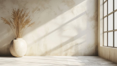 Quiet elegance in a minimalist space, marking the significance of Labor Day.の素材