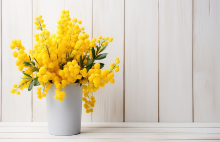 one cup of mimosa flowers.の素材