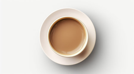 coffee cup empty mockup top view.の素材