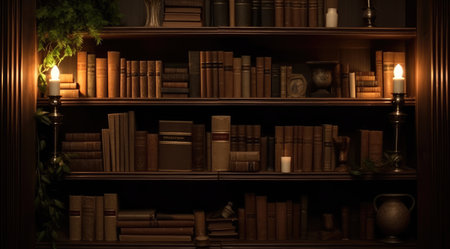 cliche library library background.の素材