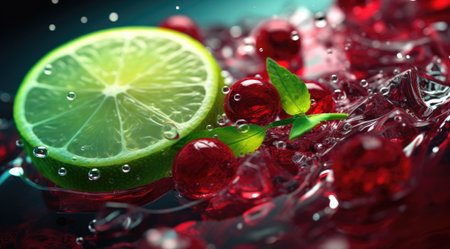 cranberry lemonade on ice.の素材