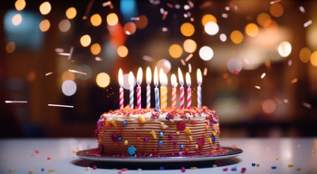 happy birthday, people and cake.の素材