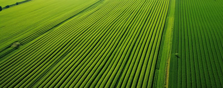 high resolution aerial footage green field.の素材