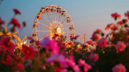 Ferris Wheel in Full Bloom.の素材
