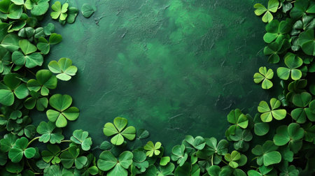 beautiful St. Partick's Day holiday background with copy space.の素材