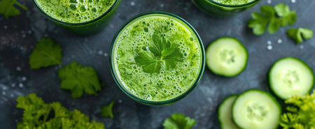cucumber and celery juice the ultimate detox.の素材