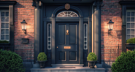 door to main entrance, entryways, and porches.の素材