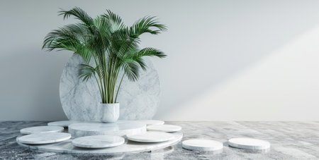 high resolution photo of white marble circle,.の素材