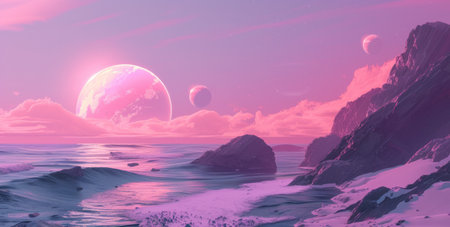 space planets wallpaper.の素材