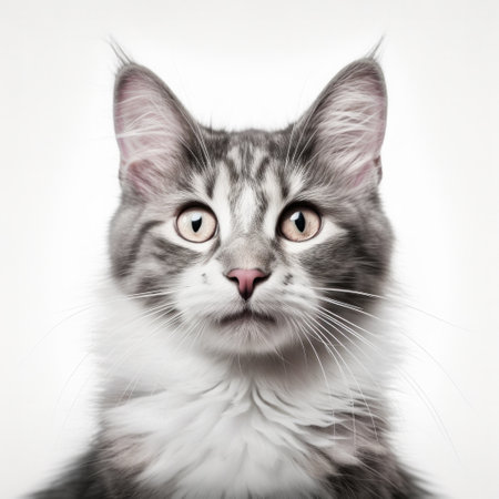 Cat portrait isolated. Illustration Generative AIの素材