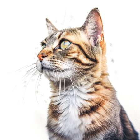 Cat portrait isolated. Illustration Generative AIの素材